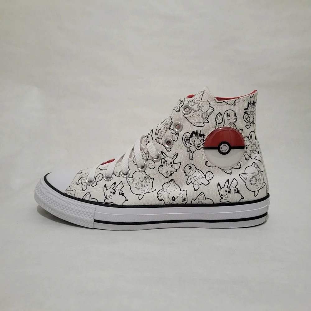 Converse Chuck Taylor All Star Pokémon Poke Ball High Top Sneakers - Picture 14 of 16